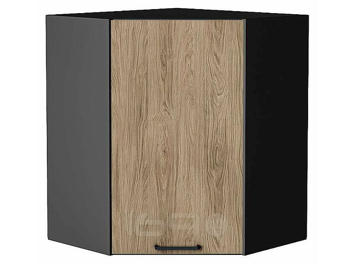 Шкаф верхний угловой Флэт Natural Casella Oak 2S/Graphite 716*600*600