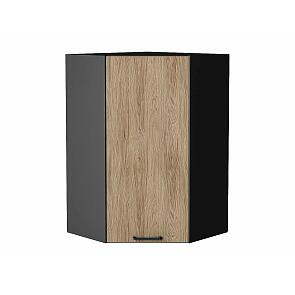 Шкаф верхний угловой Флэт Natural Casella Oak 2S/Graphite 920*600*600
