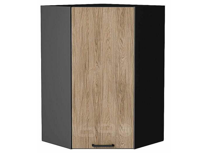Шкаф верхний угловой Флэт Natural Casella Oak 2S/Graphite 920*600*600