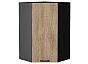 Шкаф верхний угловой Флэт Natural Casella Oak 2S/Graphite 920*600*600