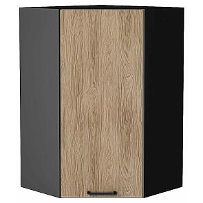 Шкаф верхний угловой Флэт Natural Casella Oak 2S/Graphite 920*600*600