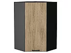 Шкаф верхний угловой Флэт Natural Casella Oak 2S/Graphite 920*600*600
