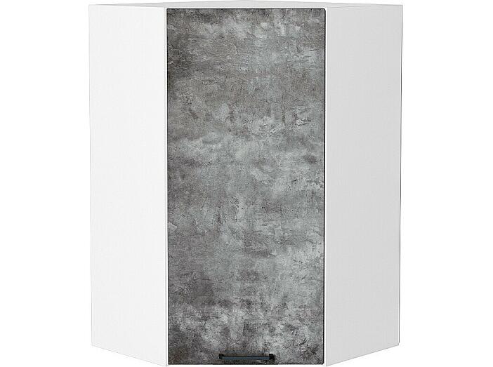 Шкаф верхний угловой Флэт Temple Stone 2S/Белый 920*600*600