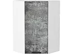 Шкаф верхний угловой Флэт Temple Stone 2S/Белый 920*600*600