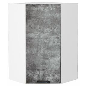 Шкаф верхний угловой Флэт Temple Stone 2S/Белый 920*600*600