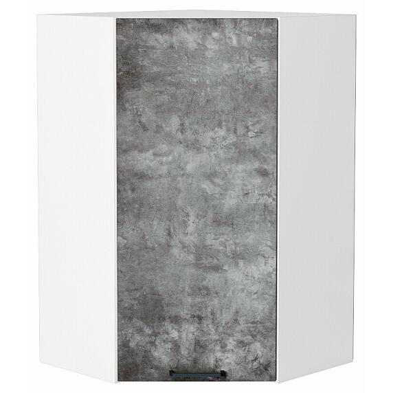 Шкаф верхний угловой Флэт Temple Stone 2S/Белый 920*600*600