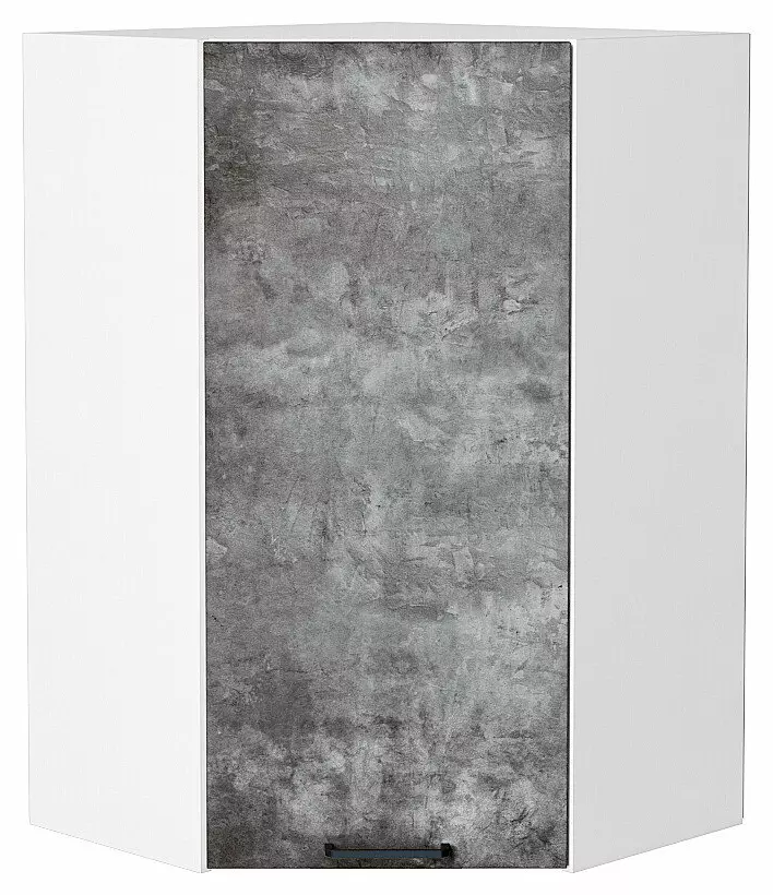 Шкаф верхний угловой Флэт Temple Stone 2S/Белый 920*600*600