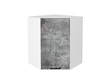 Шкаф верхний угловой Флэт Temple Stone 2S Белый | 60 см