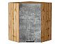 Шкаф верхний угловой Флэт Temple Stone 2S/Дуб Вотан 716*600*600