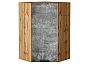Шкаф верхний угловой Флэт Temple Stone 2S/Дуб Вотан 920*600*600