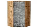 Шкаф верхний угловой Флэт Temple Stone 2S/Дуб Вотан 920*600*600