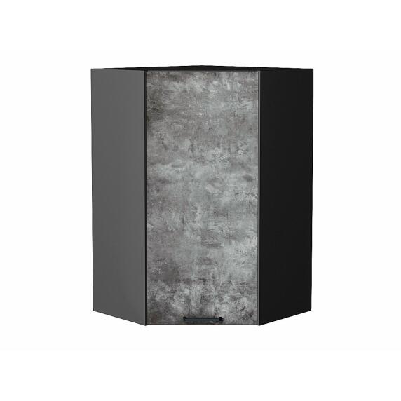 Шкаф верхний угловой Флэт Temple Stone 2S/Graphite 920*600*600