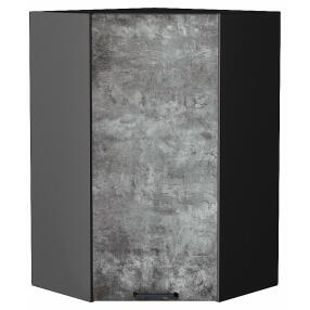 Шкаф верхний угловой Флэт Temple Stone 2S/Graphite 920*600*600