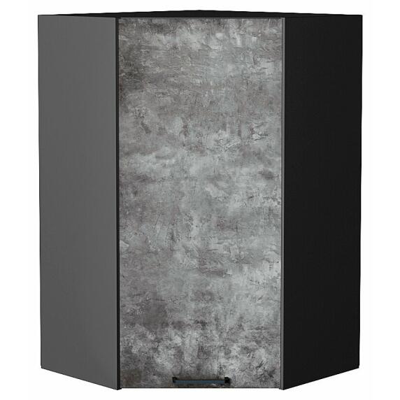 Шкаф верхний угловой Флэт Temple Stone 2S/Graphite 920*600*600