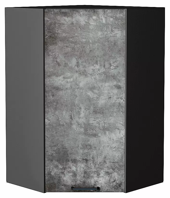 Шкаф верхний угловой Флэт Temple Stone 2S/Graphite 920*600*600