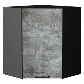 Шкаф верхний угловой Флэт Temple Stone 2S/Graphite 716*600*600