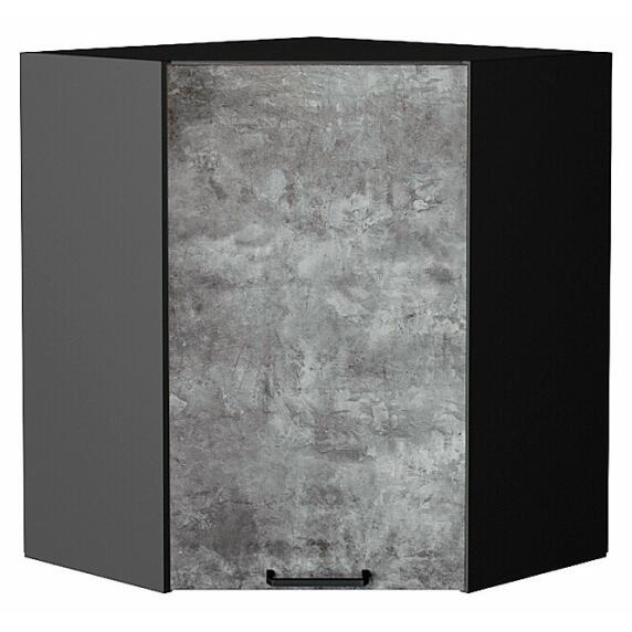 Шкаф верхний угловой Флэт Temple Stone 2S/Graphite 716*600*600