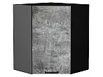 Шкаф верхний угловой Флэт Temple Stone 2S/Graphite 716*600*600
