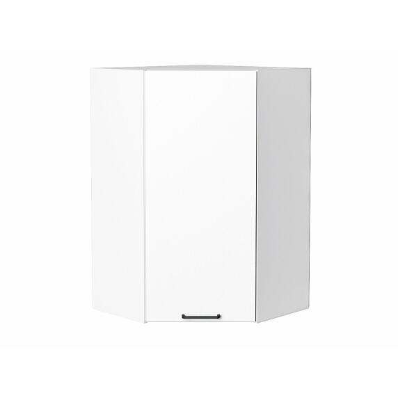 Шкаф верхний угловой Флэт White In 2S/Белый 920*600*600