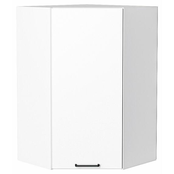 Шкаф верхний угловой Флэт White In 2S/Белый 920*600*600