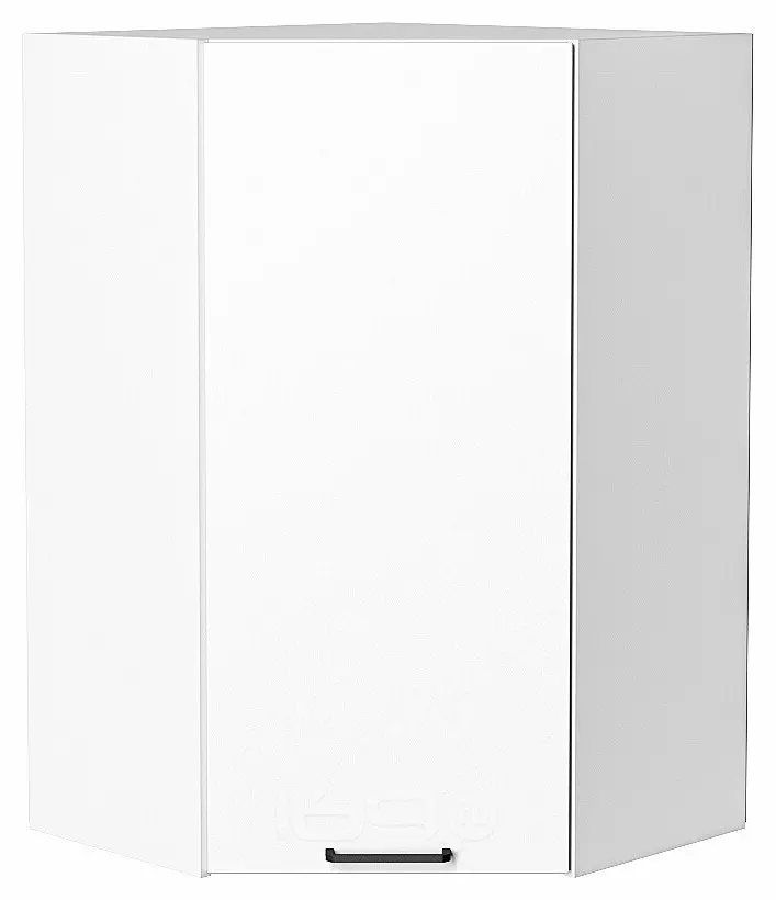 Шкаф верхний угловой Флэт White In 2S/Белый 920*600*600