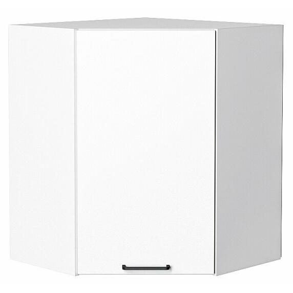 Шкаф верхний угловой Флэт White In 2S/Белый 716*600*600