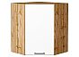 Шкаф верхний угловой Флэт White In 2S/Дуб Вотан 716*600*600