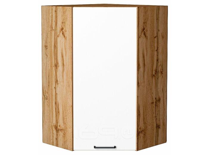 Шкаф верхний угловой Флэт White In 2S/Дуб Вотан 920*600*600