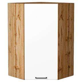 Шкаф верхний угловой Флэт White In 2S/Дуб Вотан 920*600*600