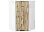 Шкаф верхний угловой Флэт Wotan Oak 2S/Белый 920*600*600
