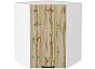 Шкаф верхний угловой Флэт Wotan Oak 2S/Белый 716*600*600