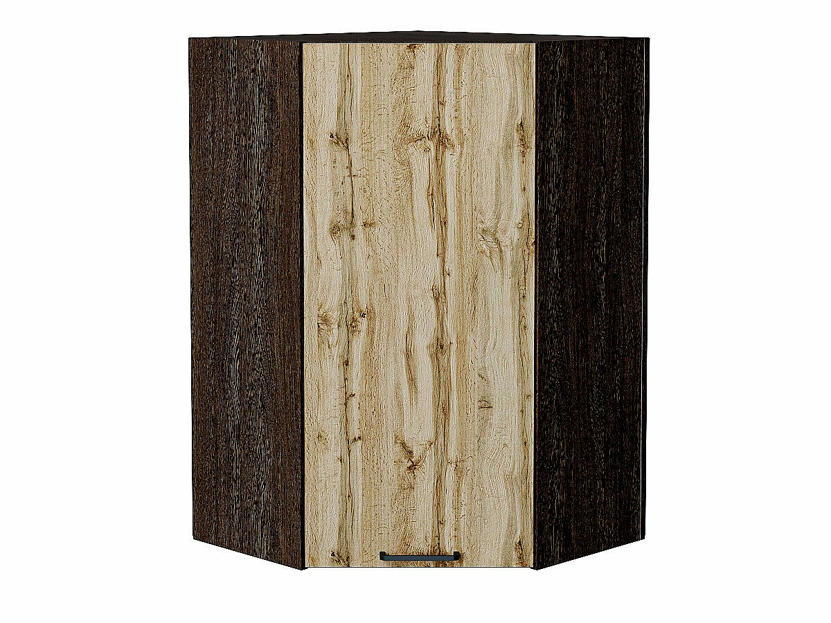 Шкаф верхний угловой Флэт Wotan Oak 2S/Графит 920*600*600