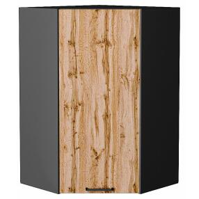 Шкаф верхний угловой Флэт Wotan Oak 2S/Graphite 920*600*600