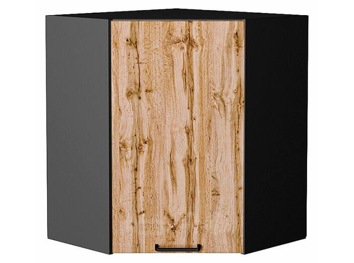 Шкаф верхний угловой Флэт Wotan Oak 2S/Graphite 716*600*600