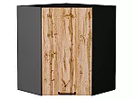Шкаф верхний угловой Флэт Wotan Oak 2S/Graphite 716*600*600