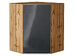 Шкаф верхний угловой Фьюжн Anthracite Дуб Вотан 716*600*600