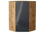 Шкаф верхний угловой Фьюжн Anthracite Дуб Вотан 920*600*600
