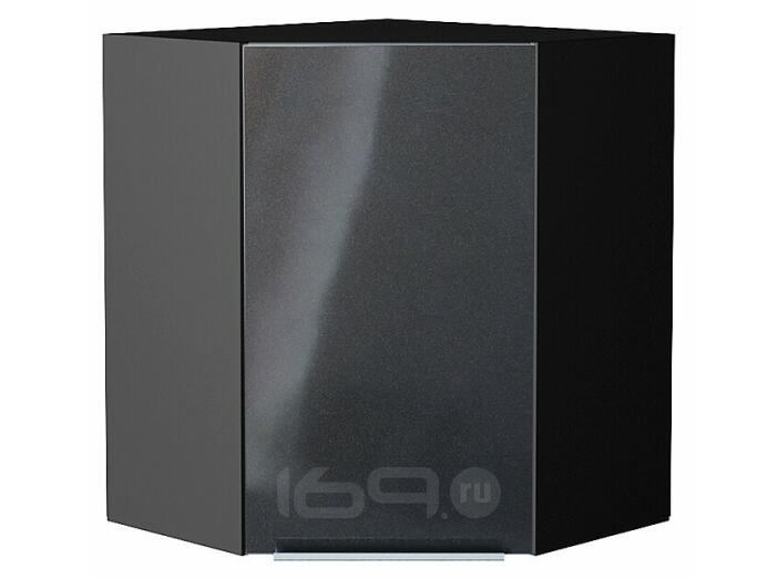Шкаф верхний угловой Фьюжн Anthracite Graphite 716*600*600
