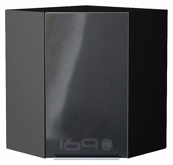 Шкаф верхний угловой Фьюжн Anthracite Graphite 716*600*600