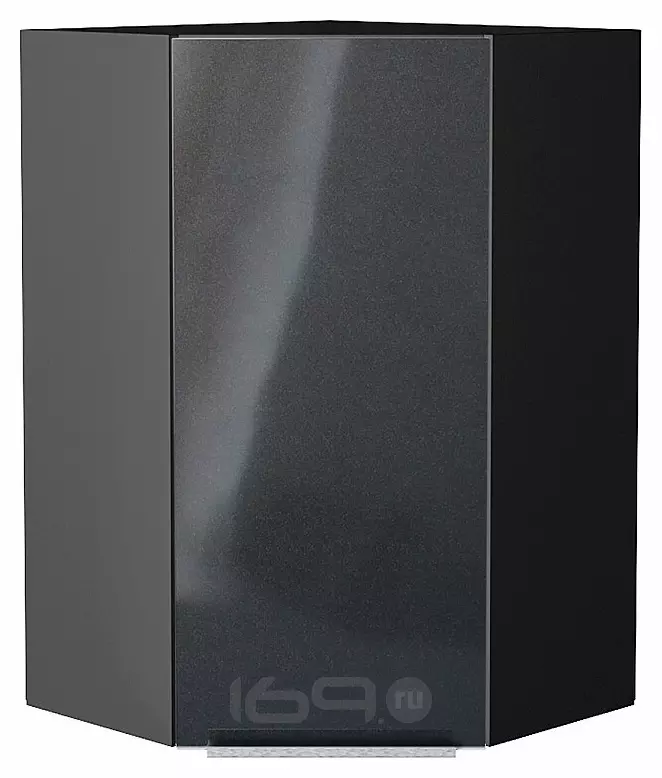 Шкаф верхний угловой Фьюжн Anthracite Graphite 920*600*600