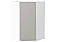 Шкаф верхний угловой Фьюжн Clay Silk/Белый 920*600*600