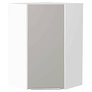 Шкаф верхний угловой Фьюжн Clay Silk/Белый 920*600*600