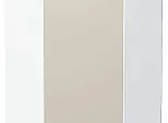 Шкаф верхний угловой Фьюжн Cream Silk/Белый 716*600*600