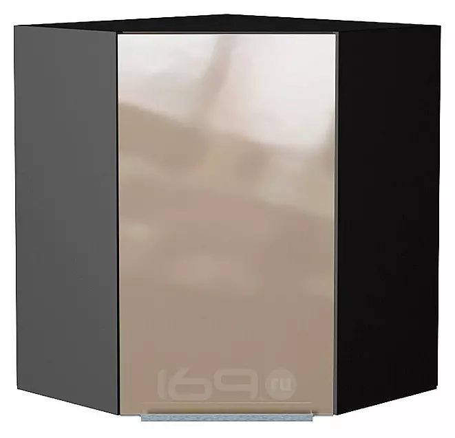 Шкаф верхний угловой Фьюжн Gallant Graphite 716*600*600