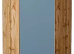 Шкаф верхний угловой Фьюжн Silky Blue Дуб Вотан 716*600*600