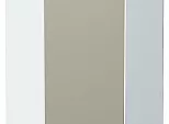 Шкаф верхний угловой Фьюжн Silky Grey Белый 716*600*600