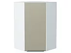 Шкаф верхний угловой Фьюжн Silky Grey Белый 920*600*600