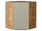 Шкаф верхний угловой Фьюжн Silky Grey Дуб Вотан 716*600*600