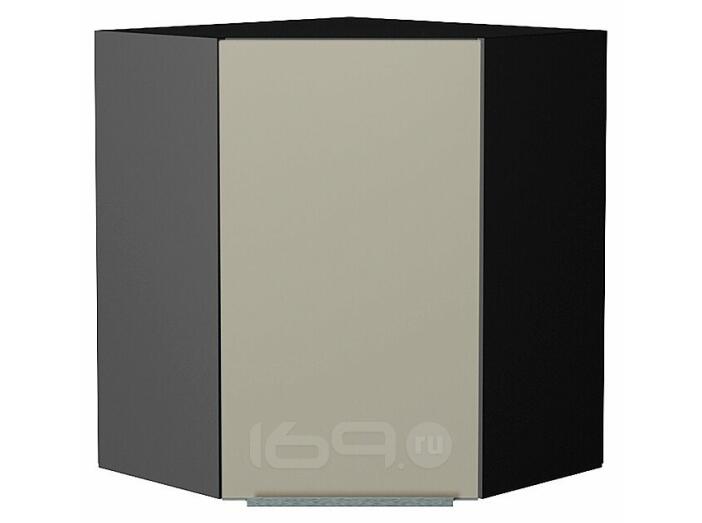 Шкаф верхний угловой Фьюжн Silky Grey Graphite 716*600*600