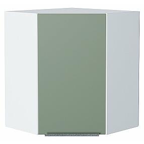 Шкаф верхний угловой Фьюжн Silky Mint Белый 716*600*600